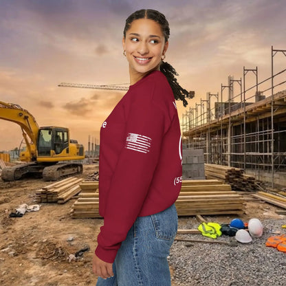 Custom Workwear Crewneck Sweatshirt – Right Chest Logo & Name (Gildan Heavy Blend)