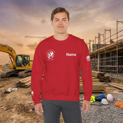 Custom Workwear Crewneck Sweatshirt – Right Chest Logo & Name (Gildan Heavy Blend)
