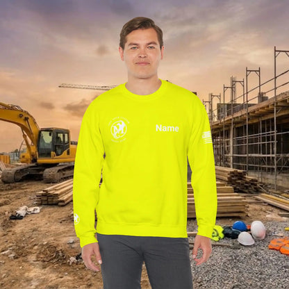 Custom Workwear Crewneck Sweatshirt – Right Chest Logo & Name (Gildan Heavy Blend)