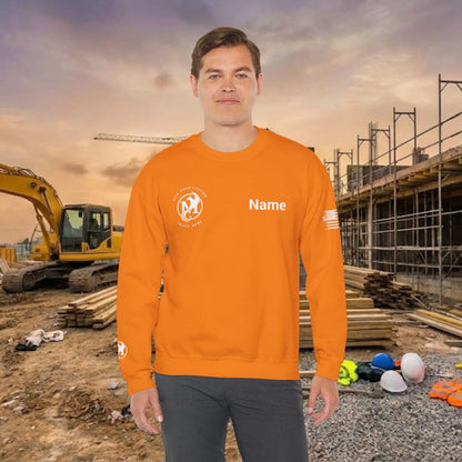 Custom Workwear Crewneck Sweatshirt – Right Chest Logo & Name (Gildan Heavy Blend)