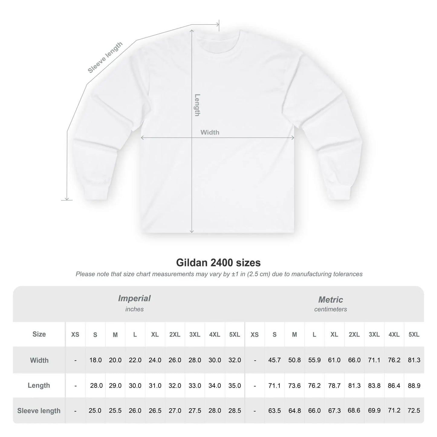 Custom Workwear Long Sleeve T-Shirt - Center Chest Logo & Crew Name (Ultra Cotton)