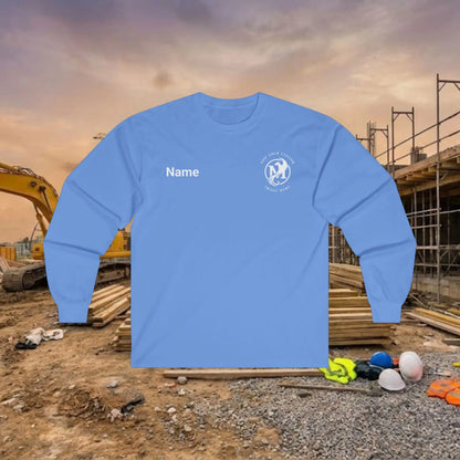 Custom Workwear Long Sleeve T-Shirt - Left Chest Logo & Crew Name (Ultra Cotton)