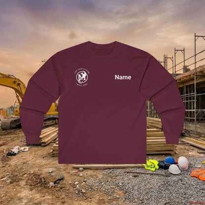 Custom Workwear Long Sleeve T-Shirt - Right Chest Logo & Crew Name (Ultra Cotton) Long-sleeve