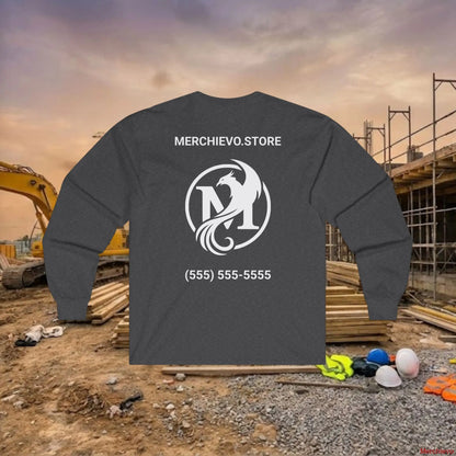 Custom Workwear Long Sleeve T-Shirt - Right Chest Logo & Crew Name (Ultra Cotton) Long-sleeve