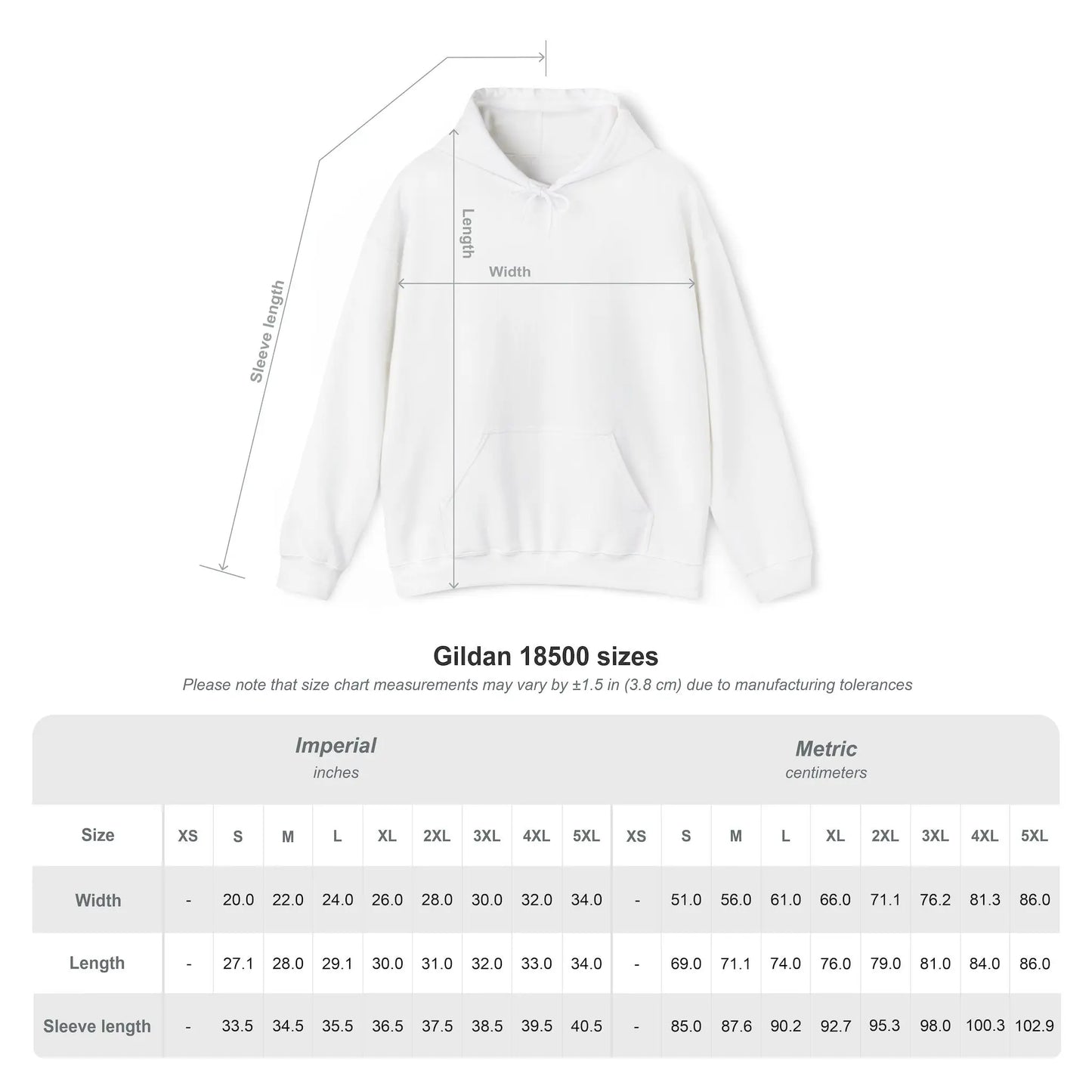 Custom Workwear Pull Over Hoodie – Center Chest Company Logo & Name (Gildan Heavy Blend)