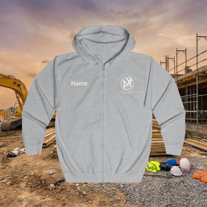 Custom Workwear Zip Up Hoodie – Left Chest Logo & Name Uniform Hoodie (Premium Soft Cotton)