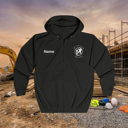 Custom Workwear Zip Up Hoodie – Left Chest Logo & Name Uniform Hoodie (Premium Soft Cotton)