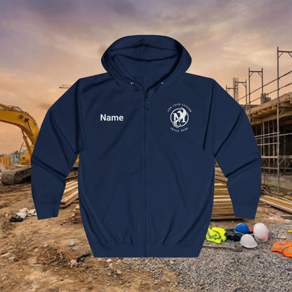 Custom Workwear Zip Up Hoodie – Left Chest Logo & Name Uniform Hoodie (Premium Soft Cotton)