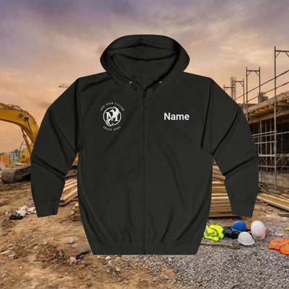 Custom Workwear Zip Up Hoodie – Right Chest Logo & Name Uniform Hoodie (Premium Soft Cotton)