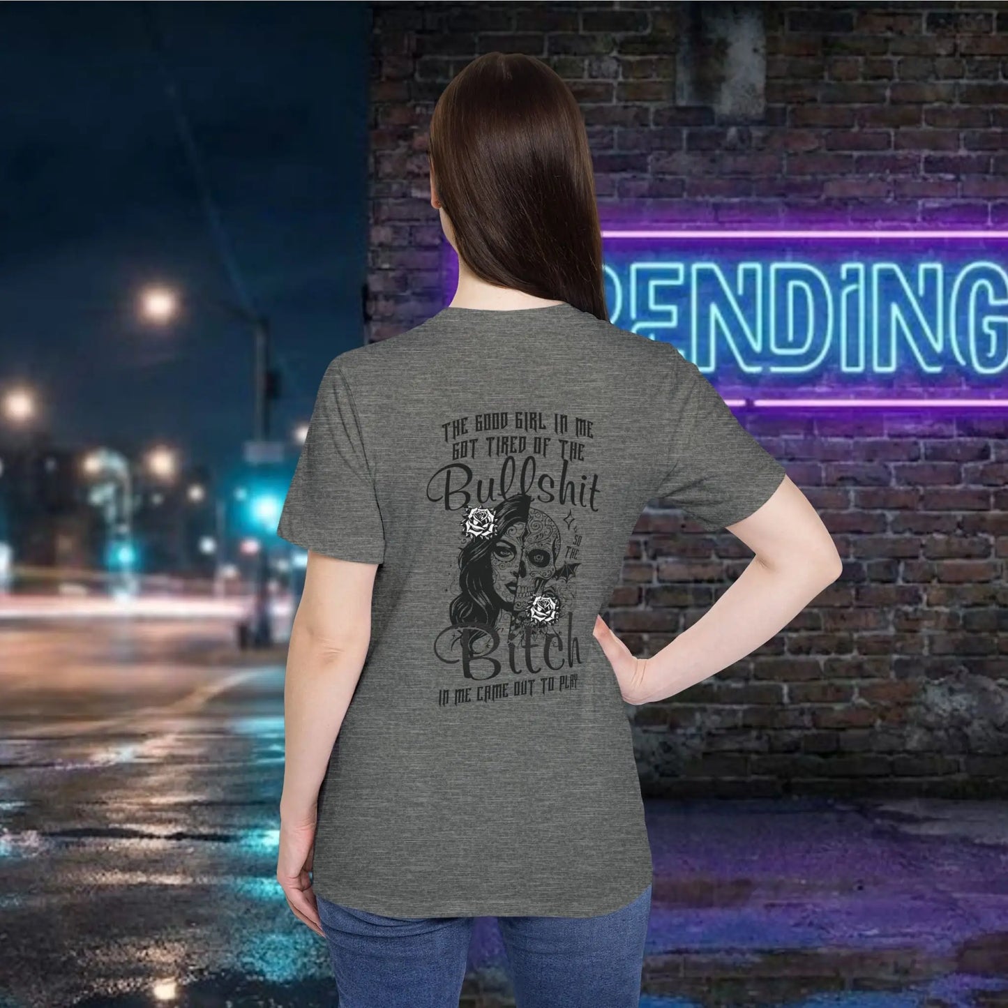 Day of the Dead Skull Girl Graphic T-Shirt