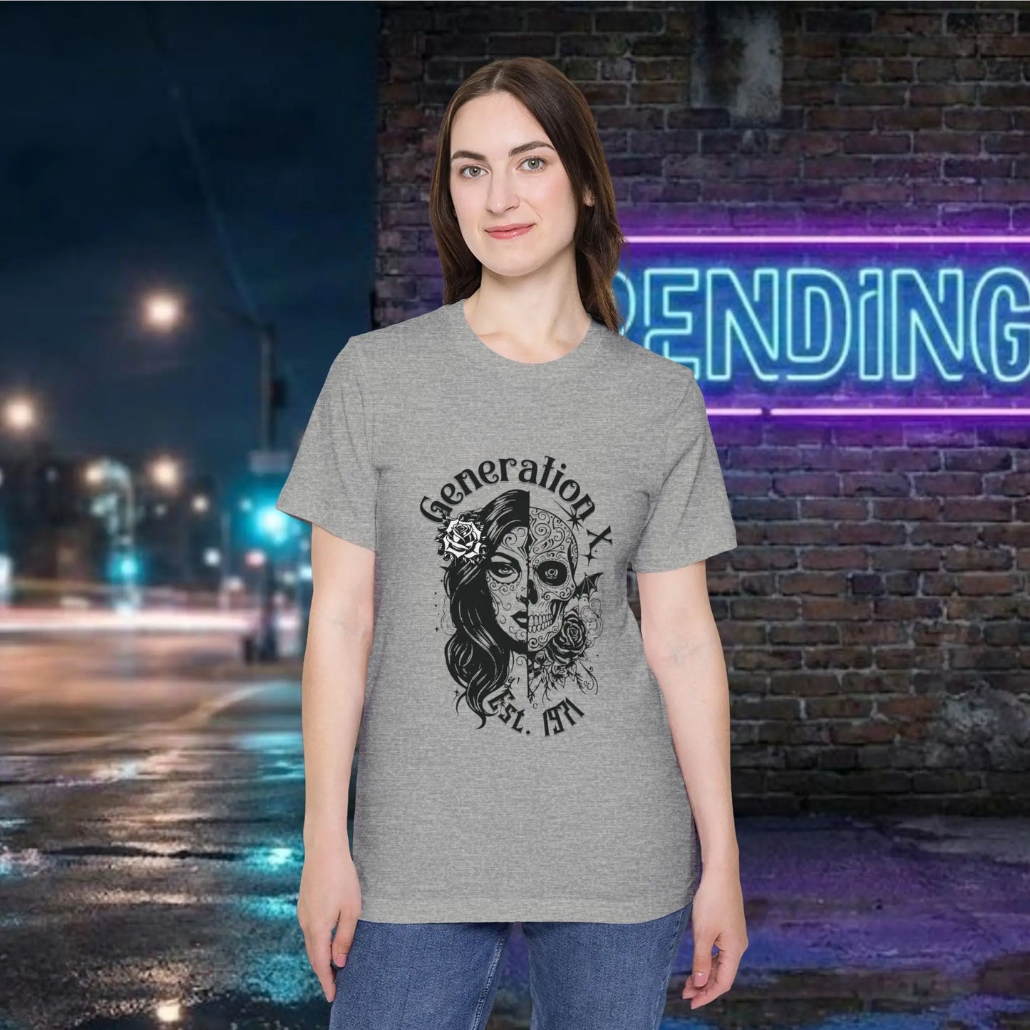Day of the Dead Skull Girl Graphic T-Shirt