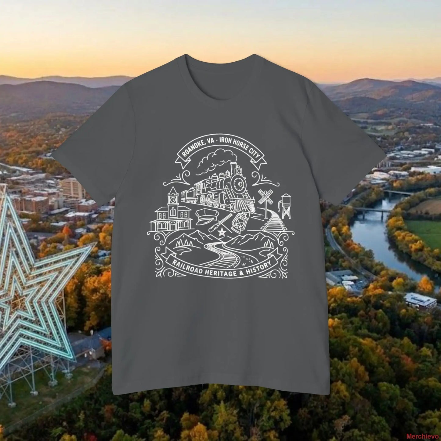 Heritage Scenic T-Shirt — Rail Road Heritage & History Graphic Tee T-Shirt