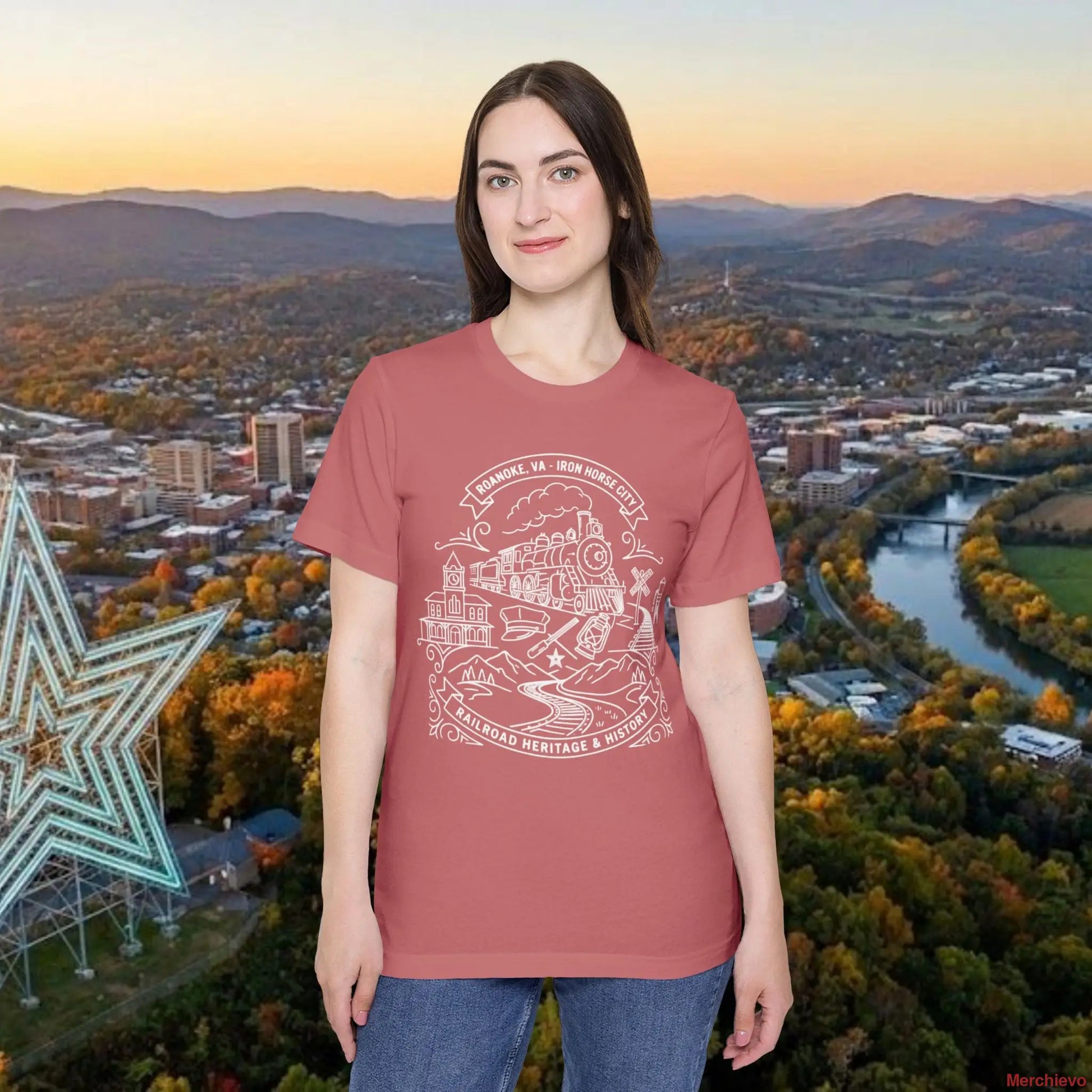 Heritage Scenic T-Shirt — Rail Road Heritage & History Graphic Tee T-Shirt