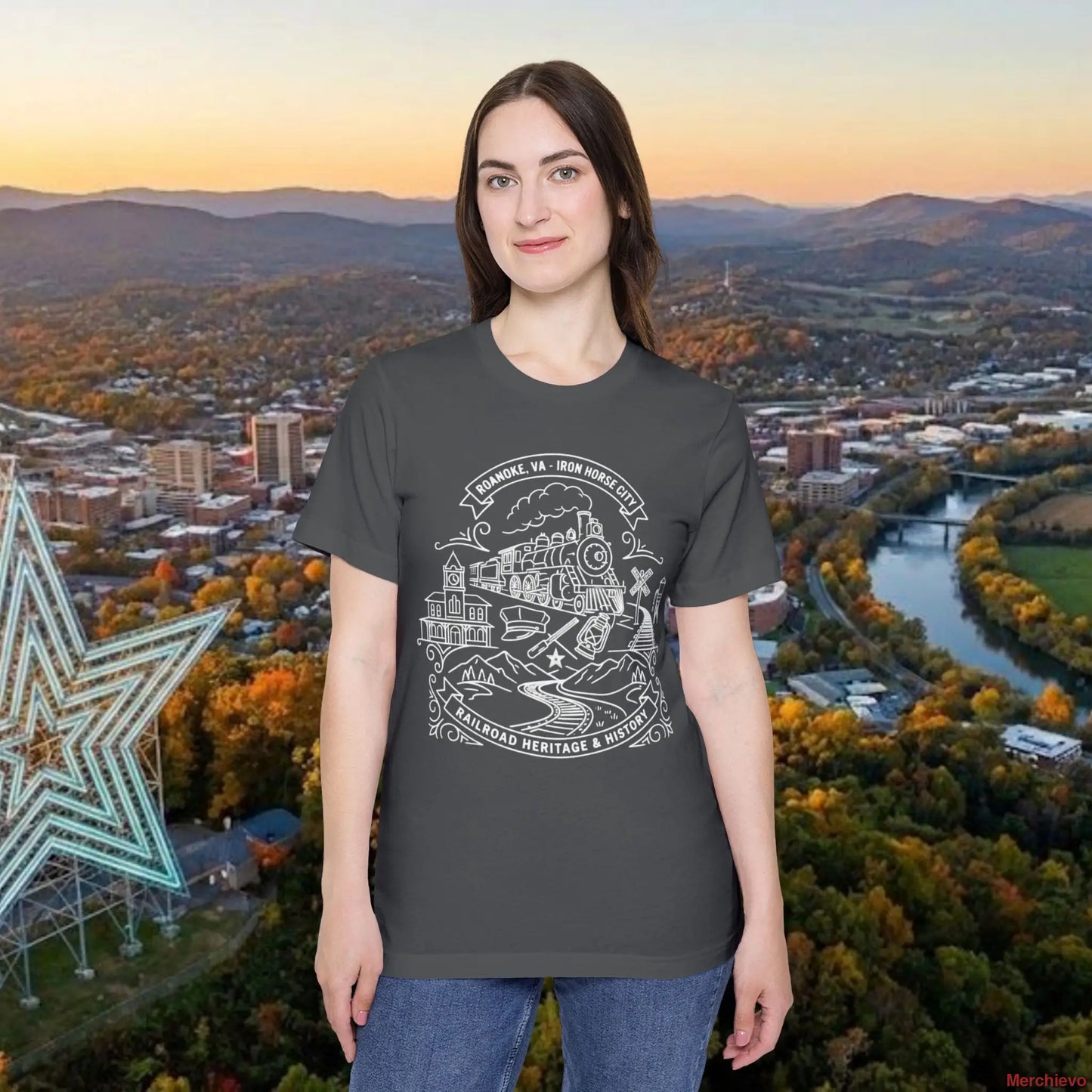 Heritage Scenic T-Shirt — Rail Road Heritage & History Graphic Tee T-Shirt