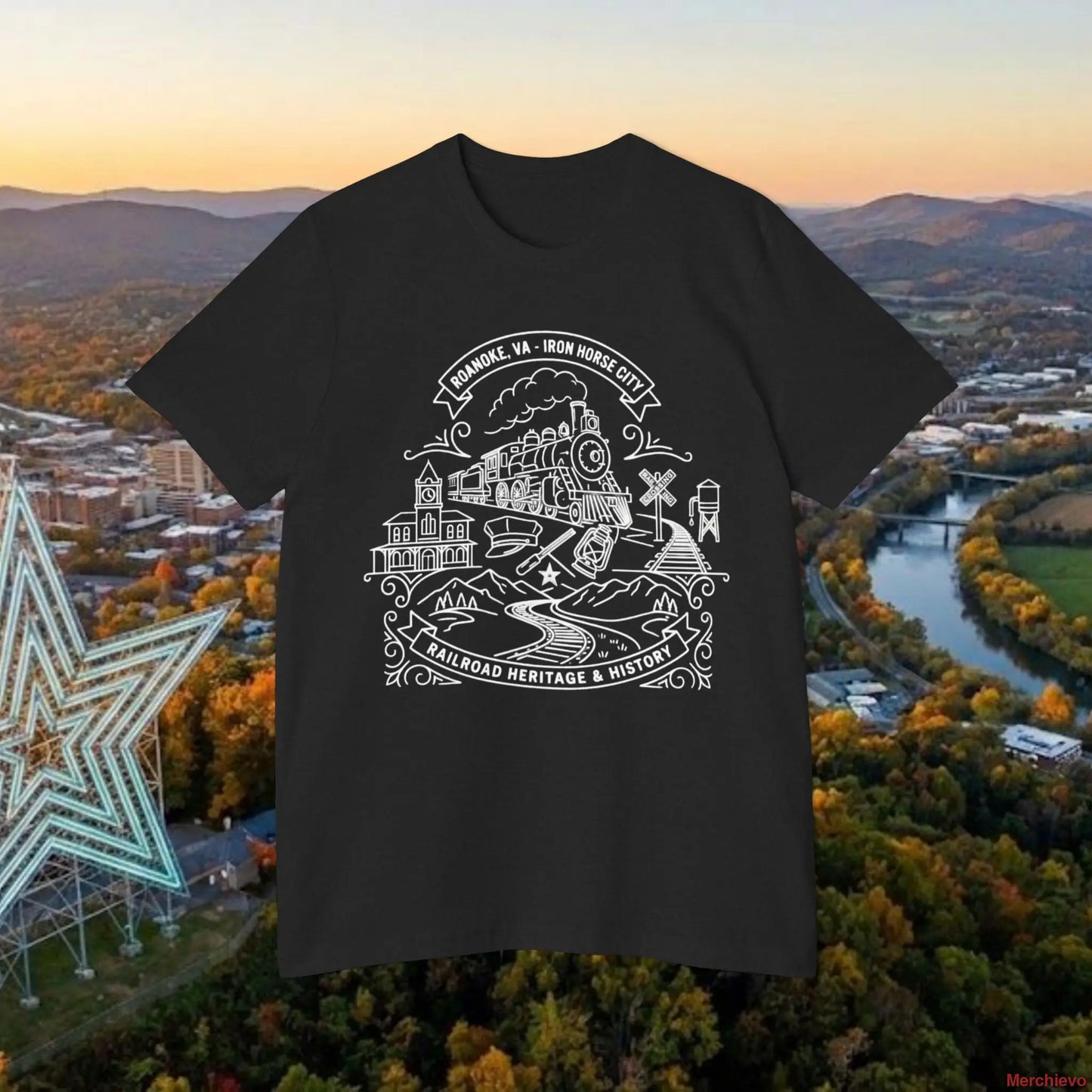 Heritage Scenic T-Shirt — Rail Road Heritage & History Graphic Tee T-Shirt