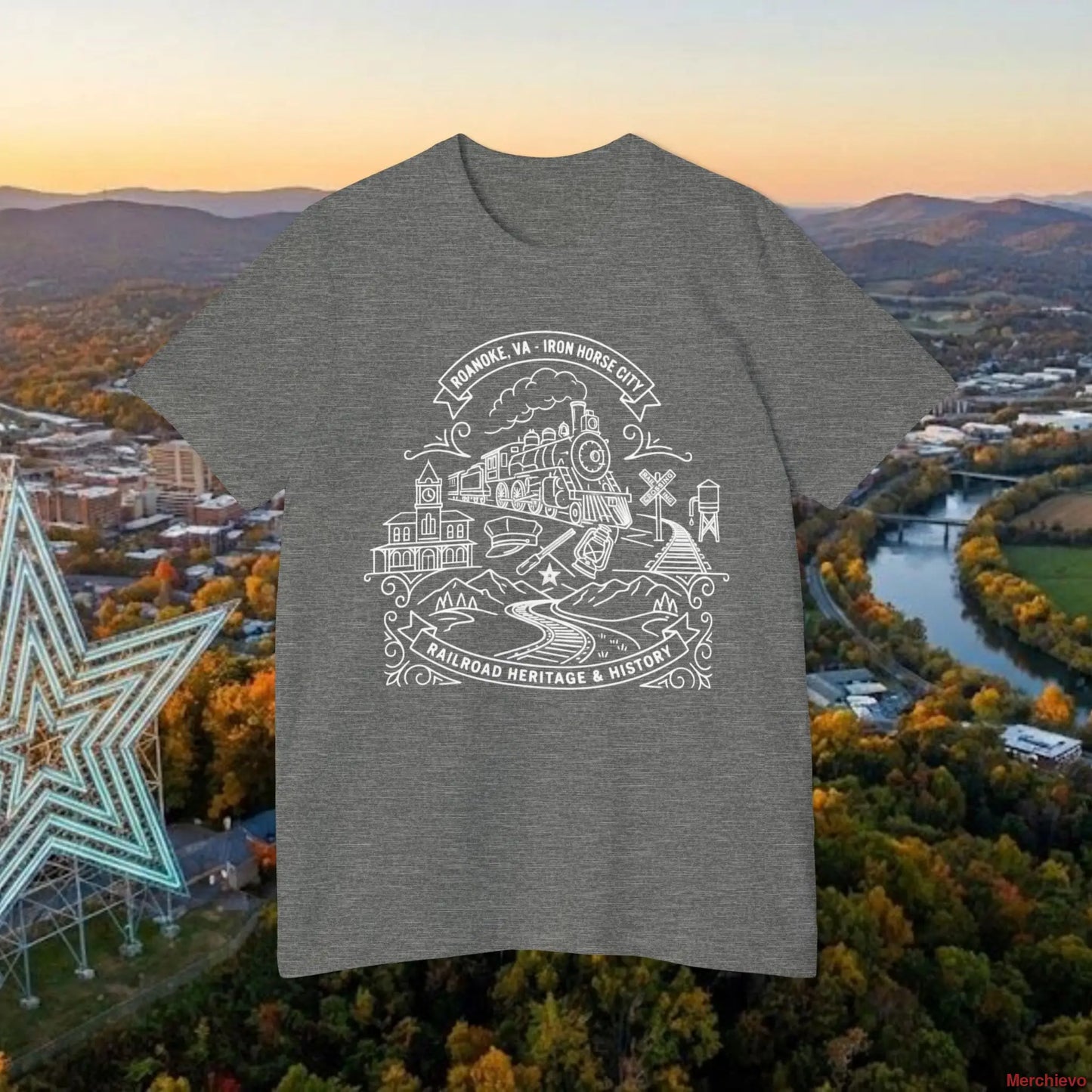 Heritage Scenic T-Shirt — Rail Road Heritage & History Graphic Tee T-Shirt