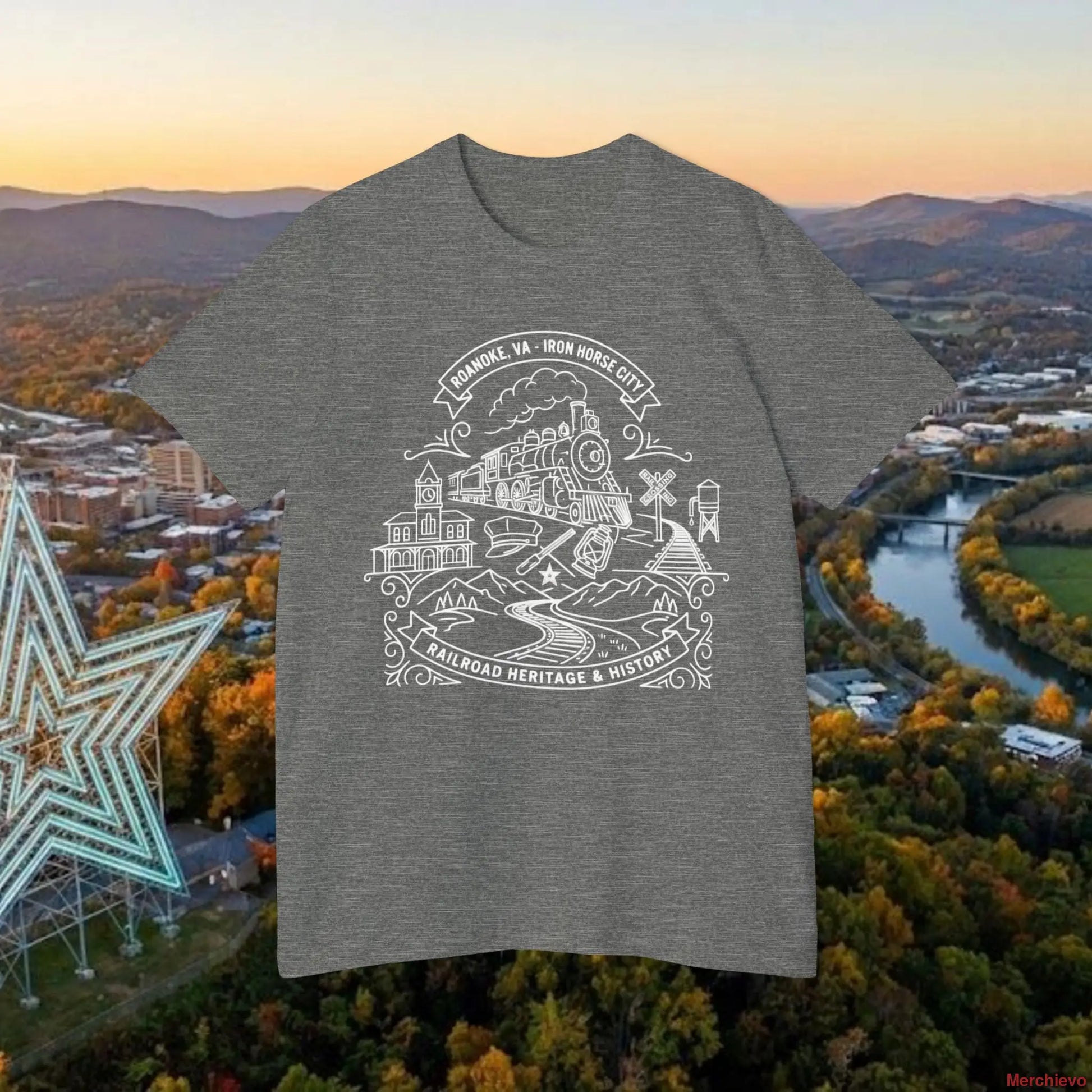 Heritage Scenic T-Shirt — Rail Road Heritage & History Graphic Tee T-Shirt