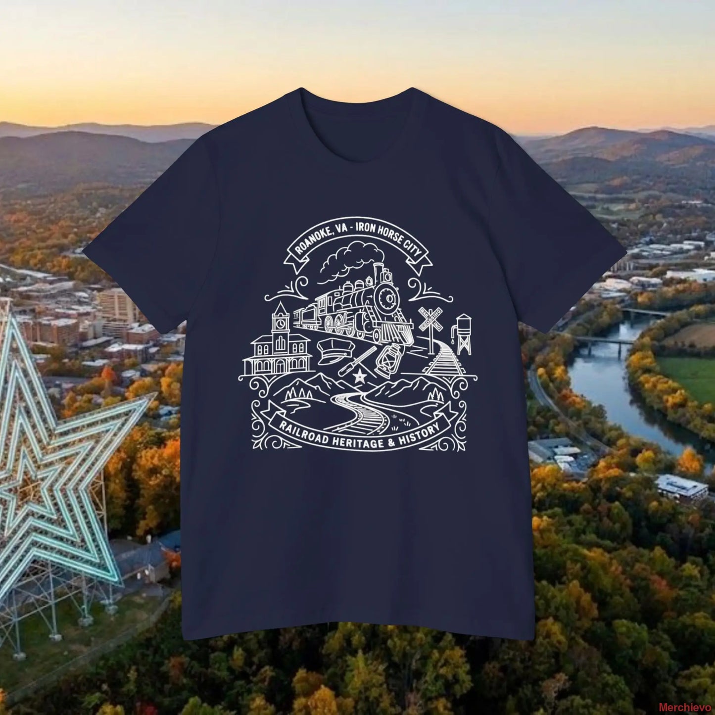 Heritage Scenic T-Shirt — Rail Road Heritage & History Graphic Tee T-Shirt