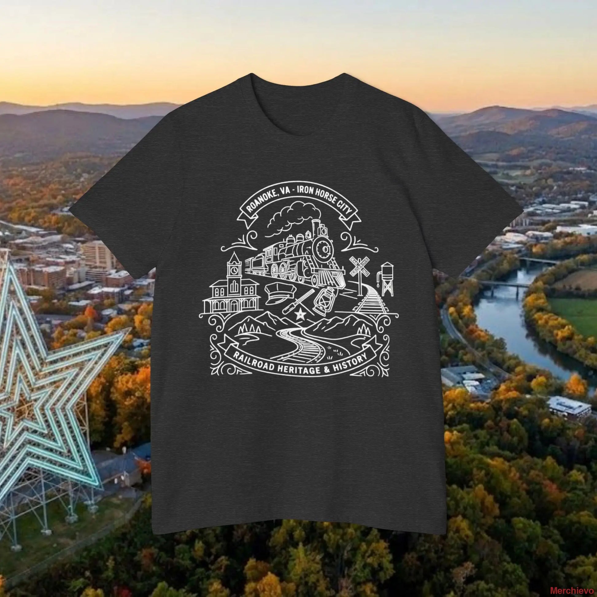 Heritage Scenic T-Shirt — Rail Road Heritage & History Graphic Tee T-Shirt