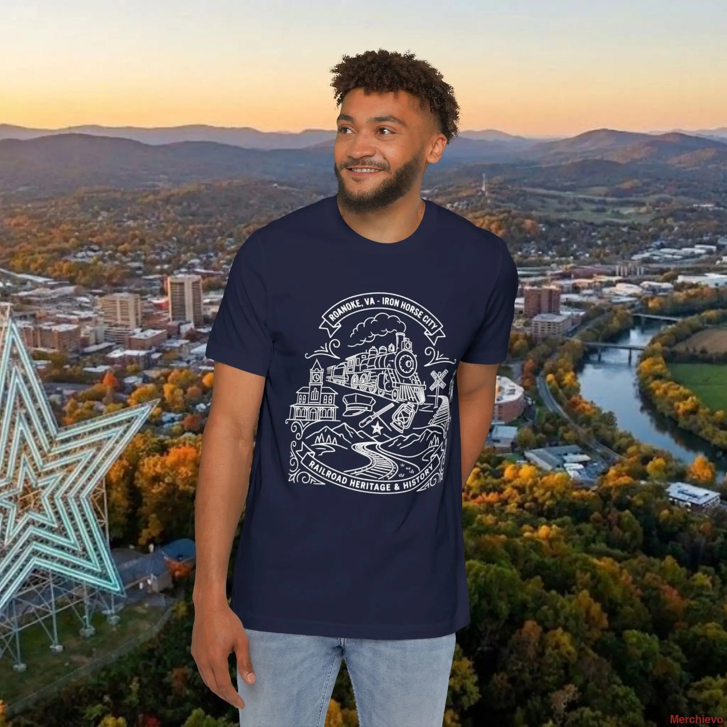 Heritage Scenic T-Shirt — Rail Road Heritage & History Graphic Tee Navy / XS T-Shirt