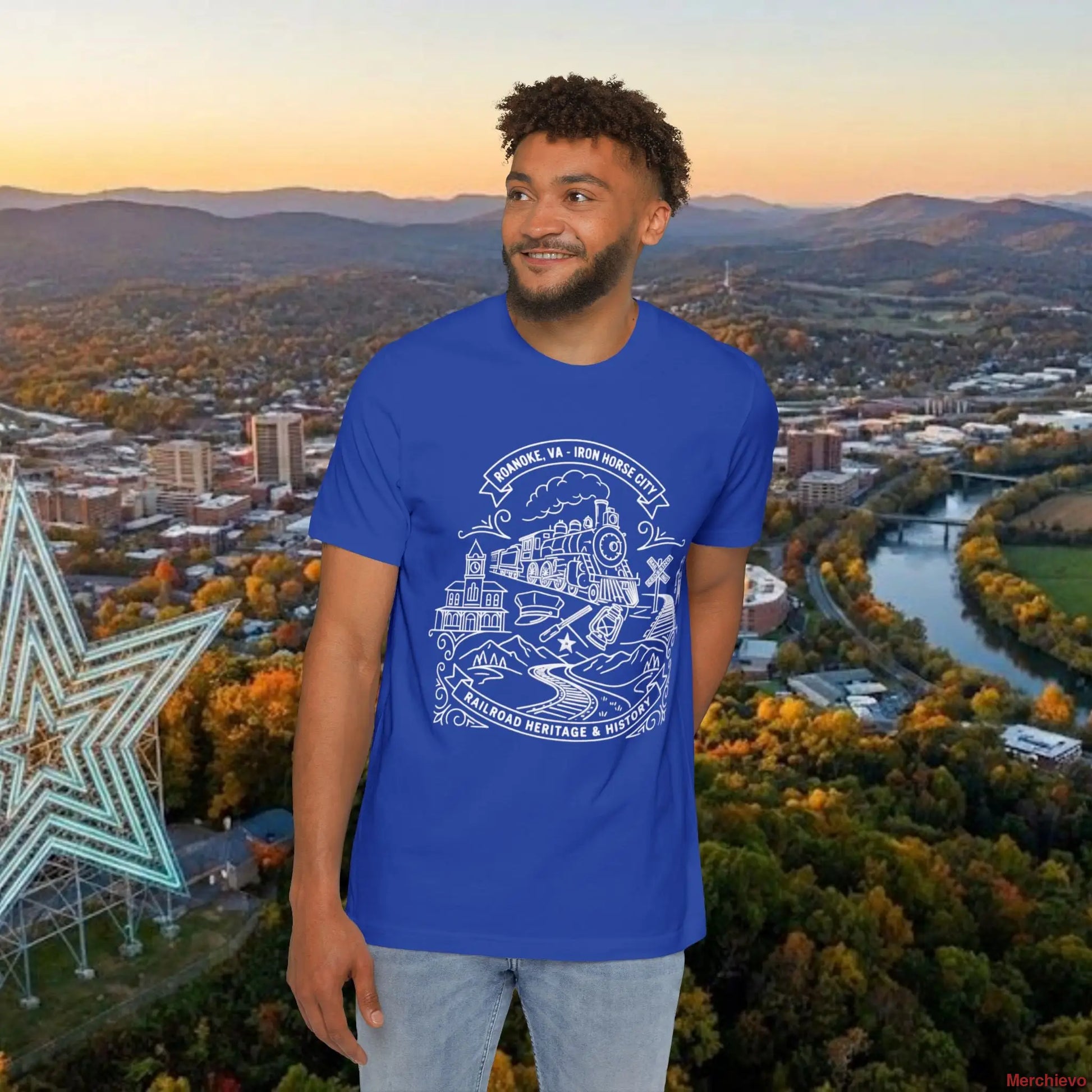 Heritage Scenic T-Shirt — Rail Road Heritage & History Graphic Tee True Royal / XS T-Shirt