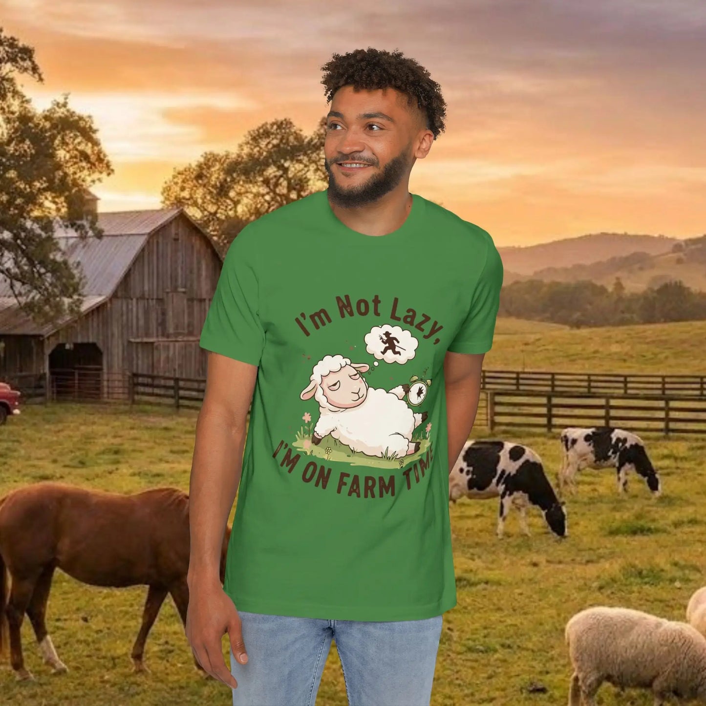 Lazy Sheep T-Shirt - On Farm Time
