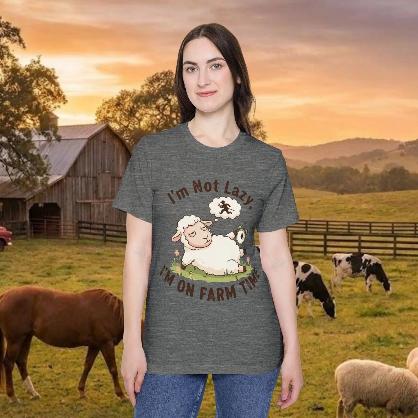 Lazy Sheep T-Shirt - On Farm Time
