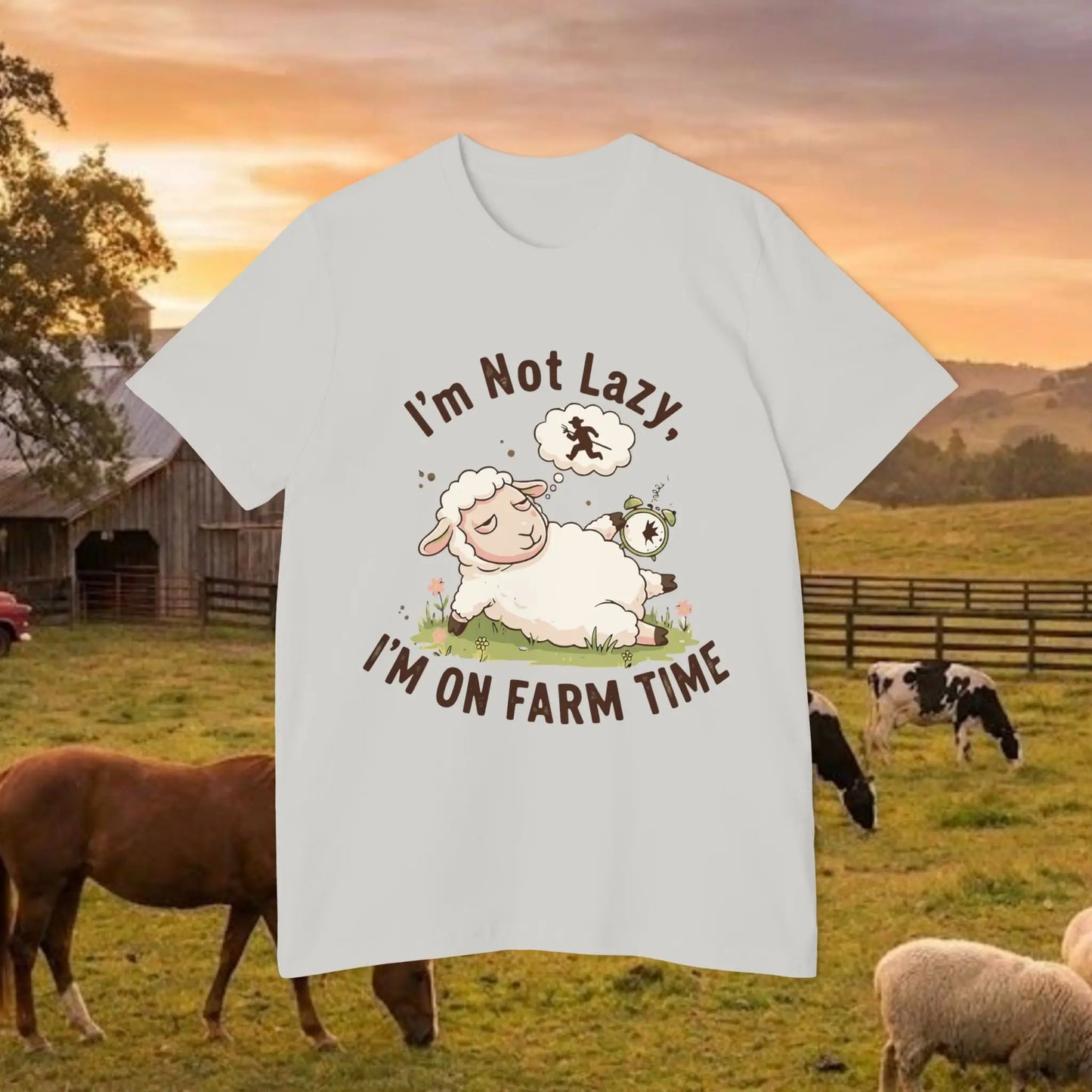 Lazy Sheep T-Shirt - On Farm Time