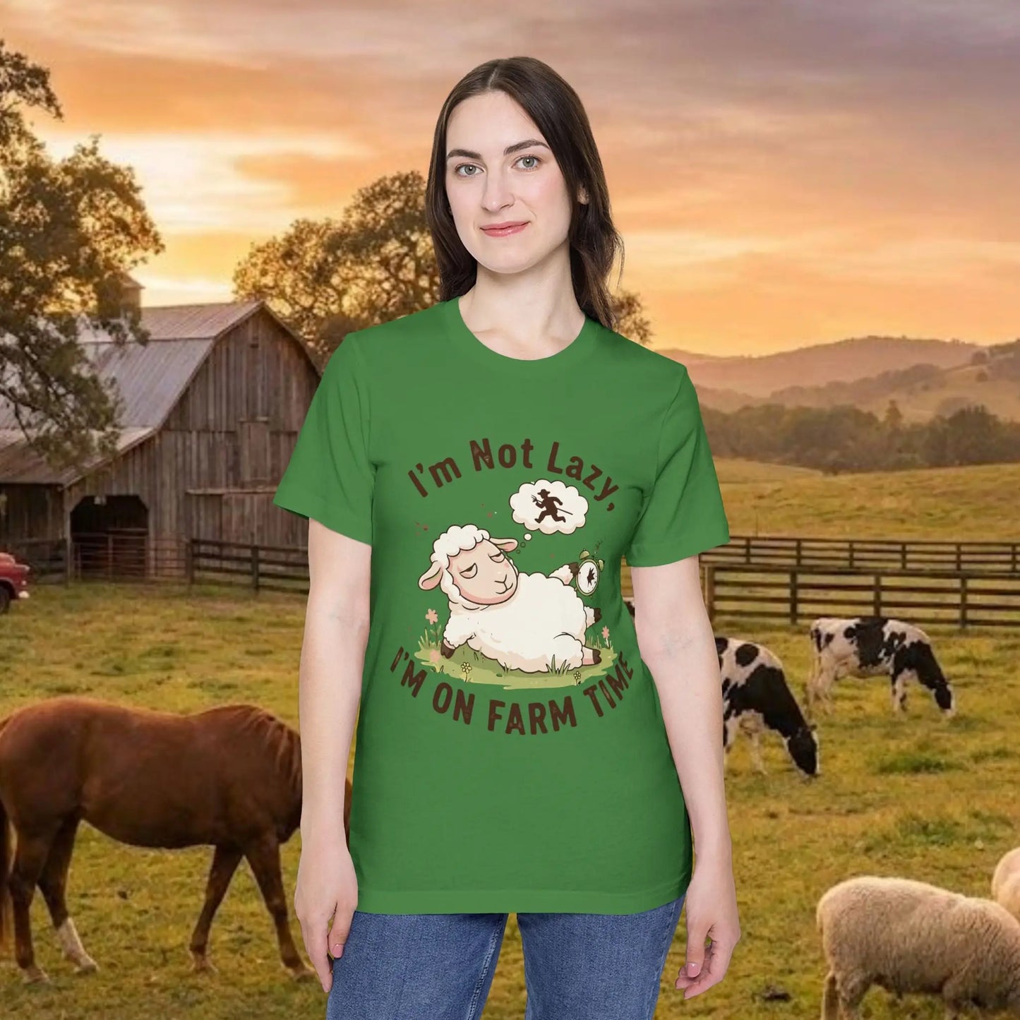 Lazy Sheep T-Shirt - On Farm Time
