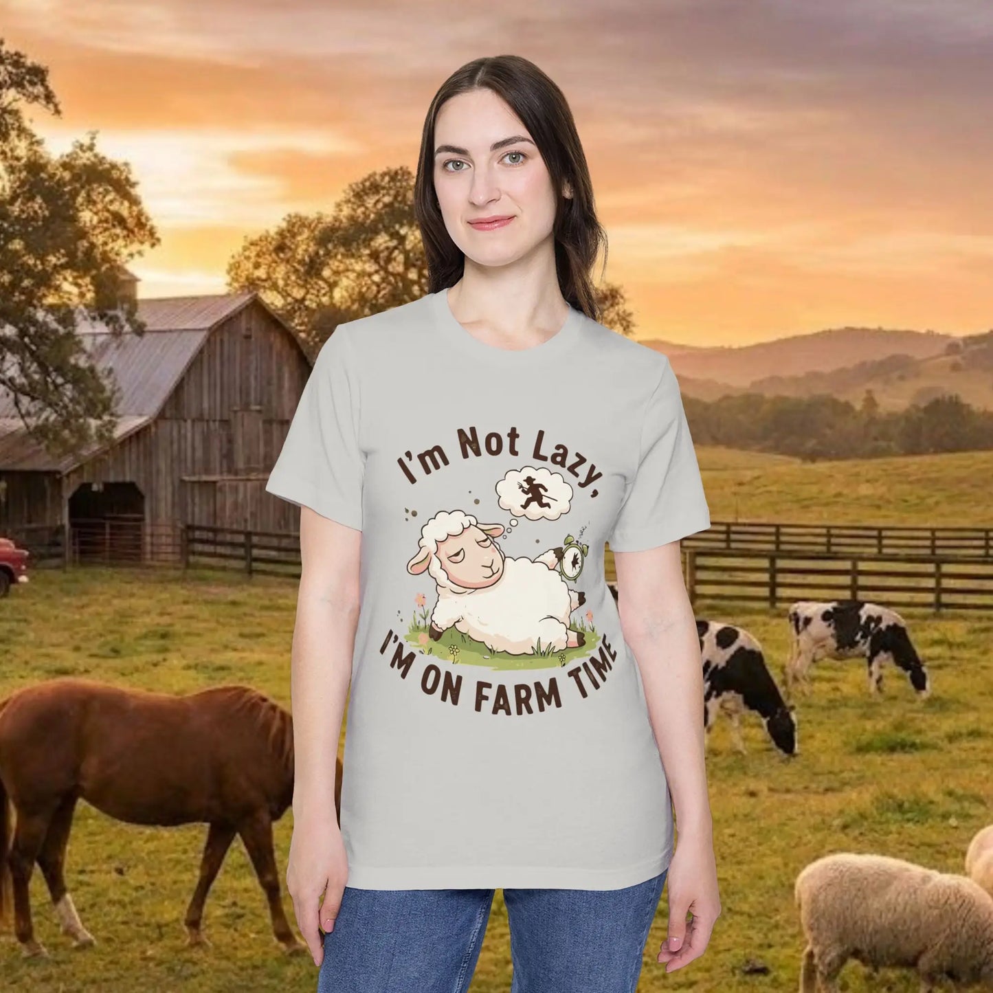 Lazy Sheep T-Shirt - On Farm Time