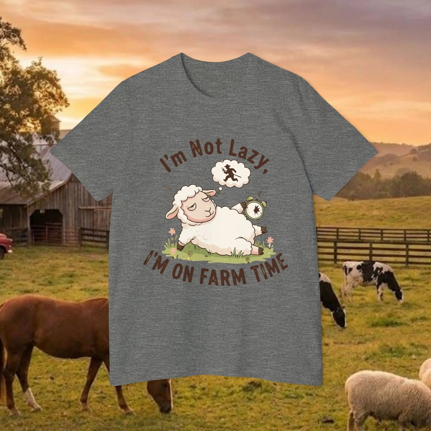 Lazy Sheep T-Shirt - On Farm Time