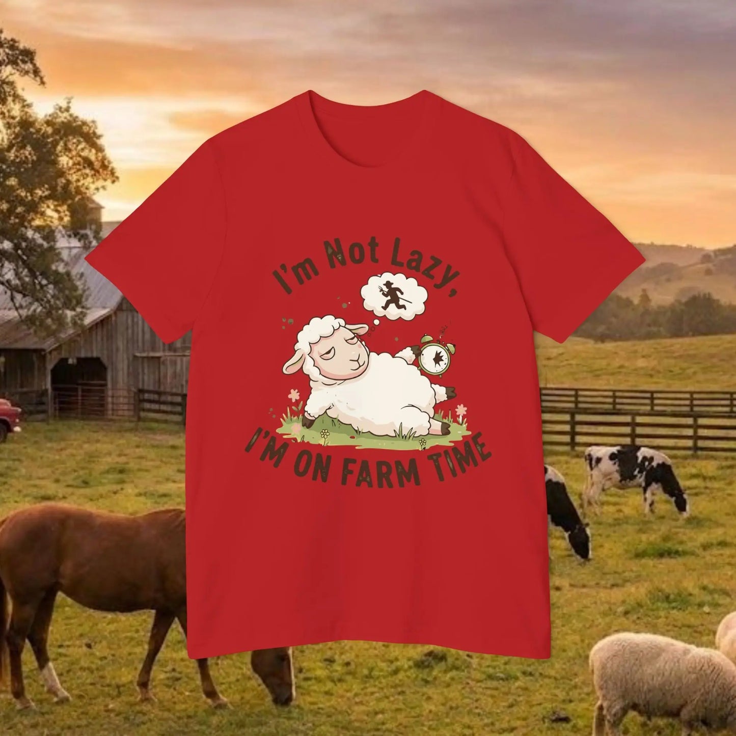 Lazy Sheep T-Shirt - On Farm Time