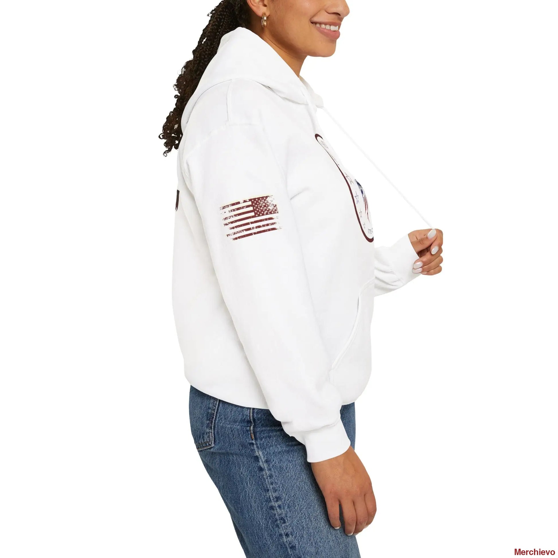 Liberty 2.0 - Heritage Eagle Crest - Heavy Blend Patriotic Hoodie Light Hoodie