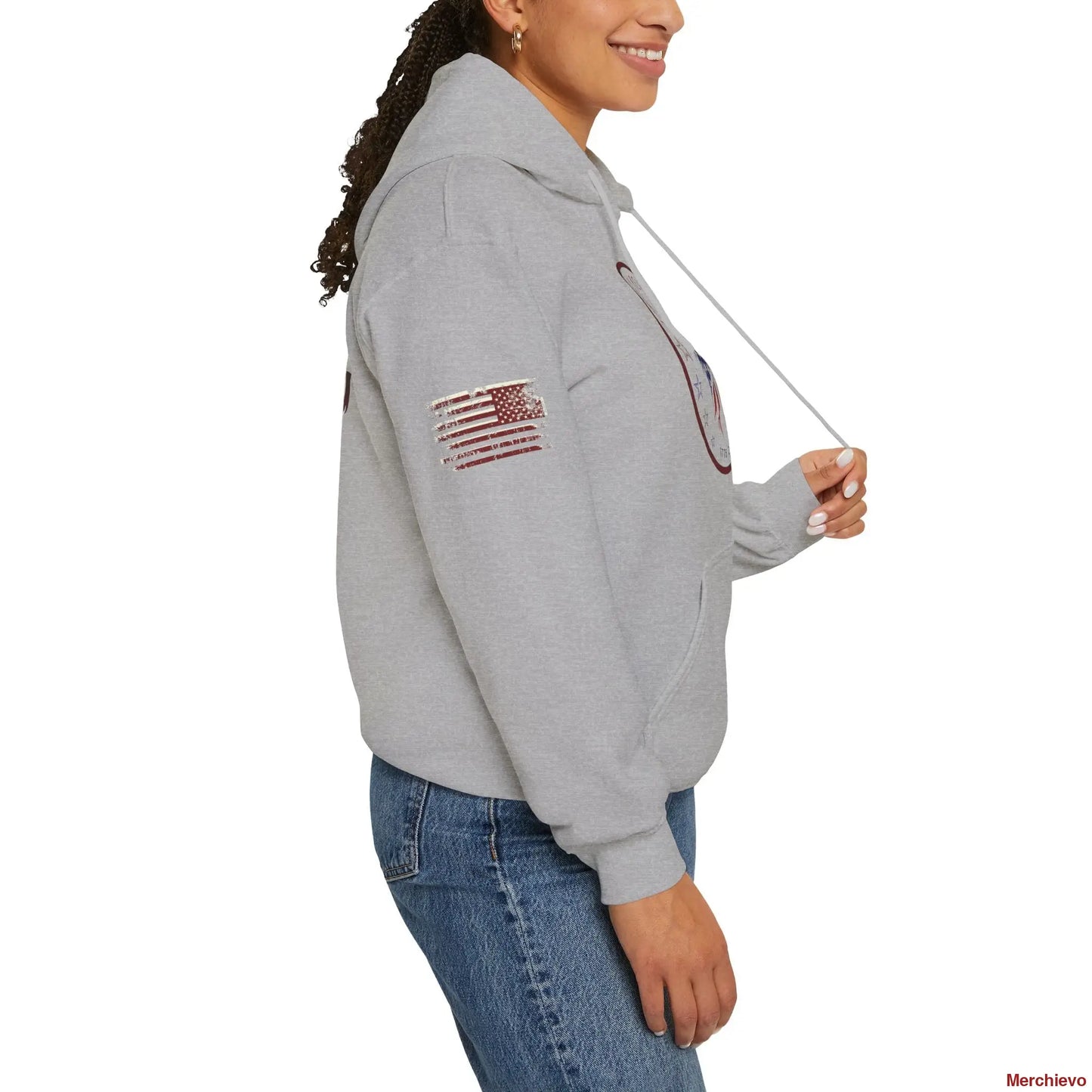 Liberty 2.0 - Heritage Eagle Crest - Heavy Blend Patriotic Hoodie Light Hoodie