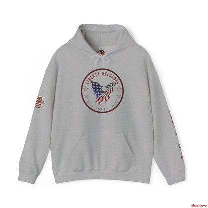 Liberty 2.0 - Heritage Eagle Crest - Heavy Blend Patriotic Hoodie Light Hoodie