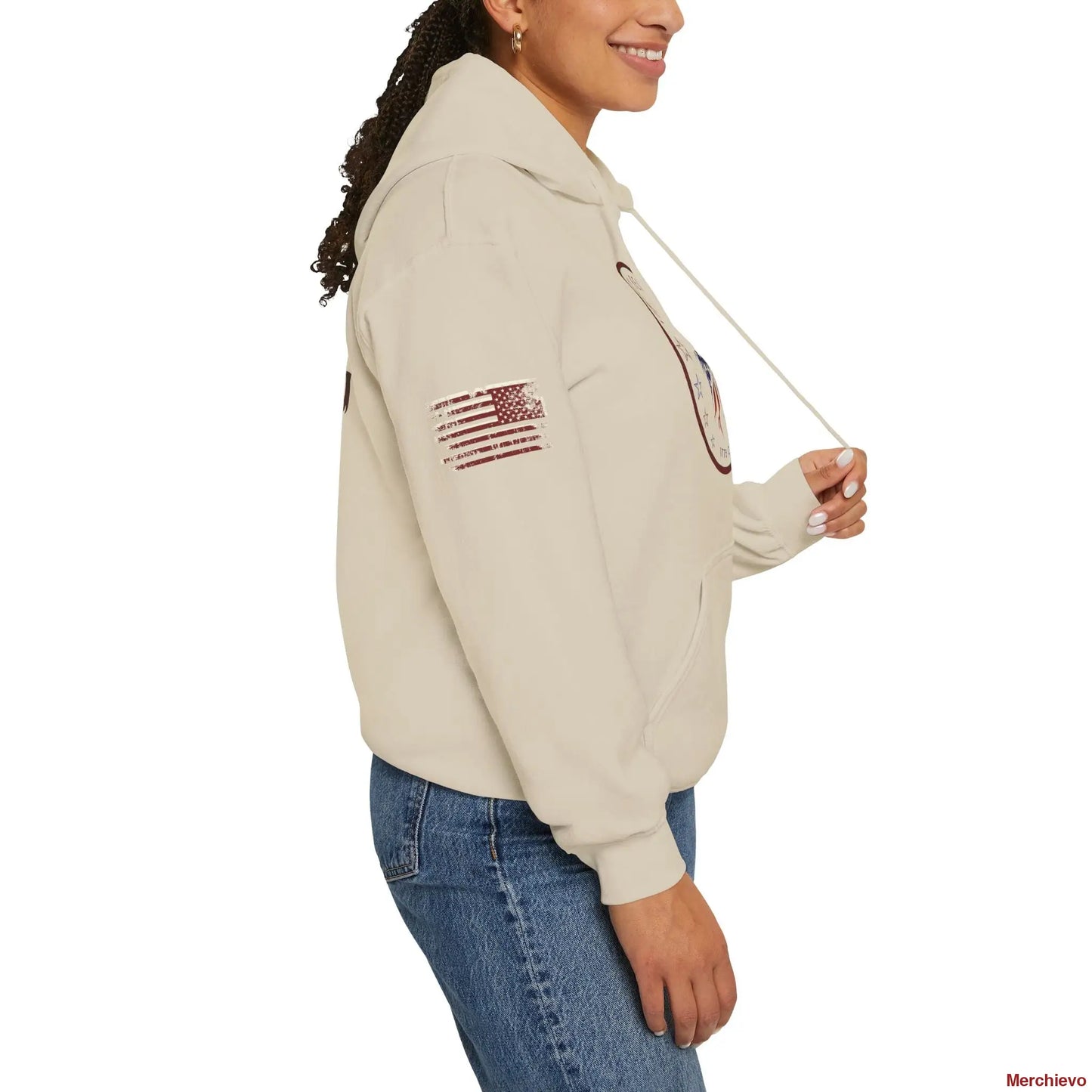 Liberty 2.0 - Heritage Eagle Crest - Heavy Blend Patriotic Hoodie Light Hoodie