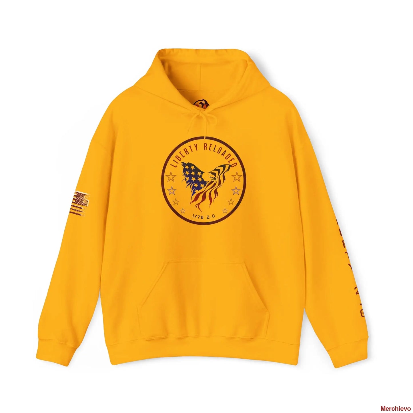 Liberty 2.0 - Heritage Eagle Crest - Heavy Blend Patriotic Hoodie Light Hoodie