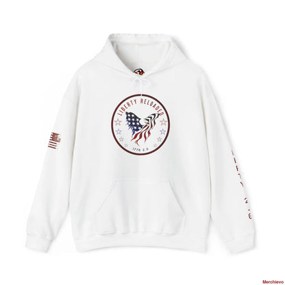 Liberty 2.0 - Heritage Eagle Crest - Heavy Blend Patriotic Hoodie Light Hoodie