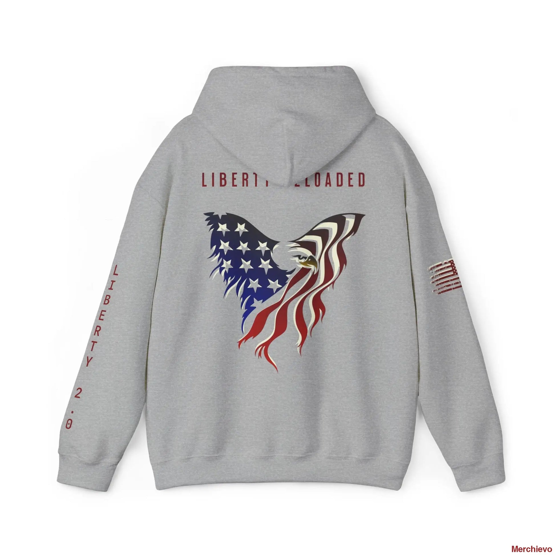 Liberty 2.0 - Heritage Eagle Crest - Heavy Blend Patriotic Hoodie Light Hoodie
