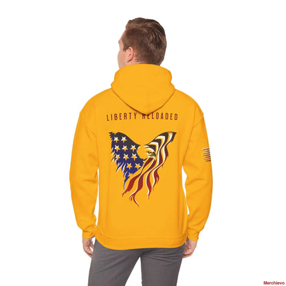 Liberty 2.0 - Heritage Eagle Crest - Heavy Blend Patriotic Hoodie Light Hoodie
