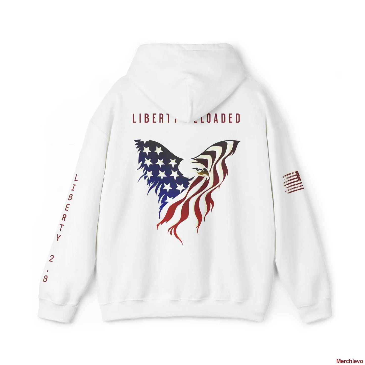 Liberty 2.0 - Heritage Eagle Crest - Heavy Blend Patriotic Hoodie Light Hoodie