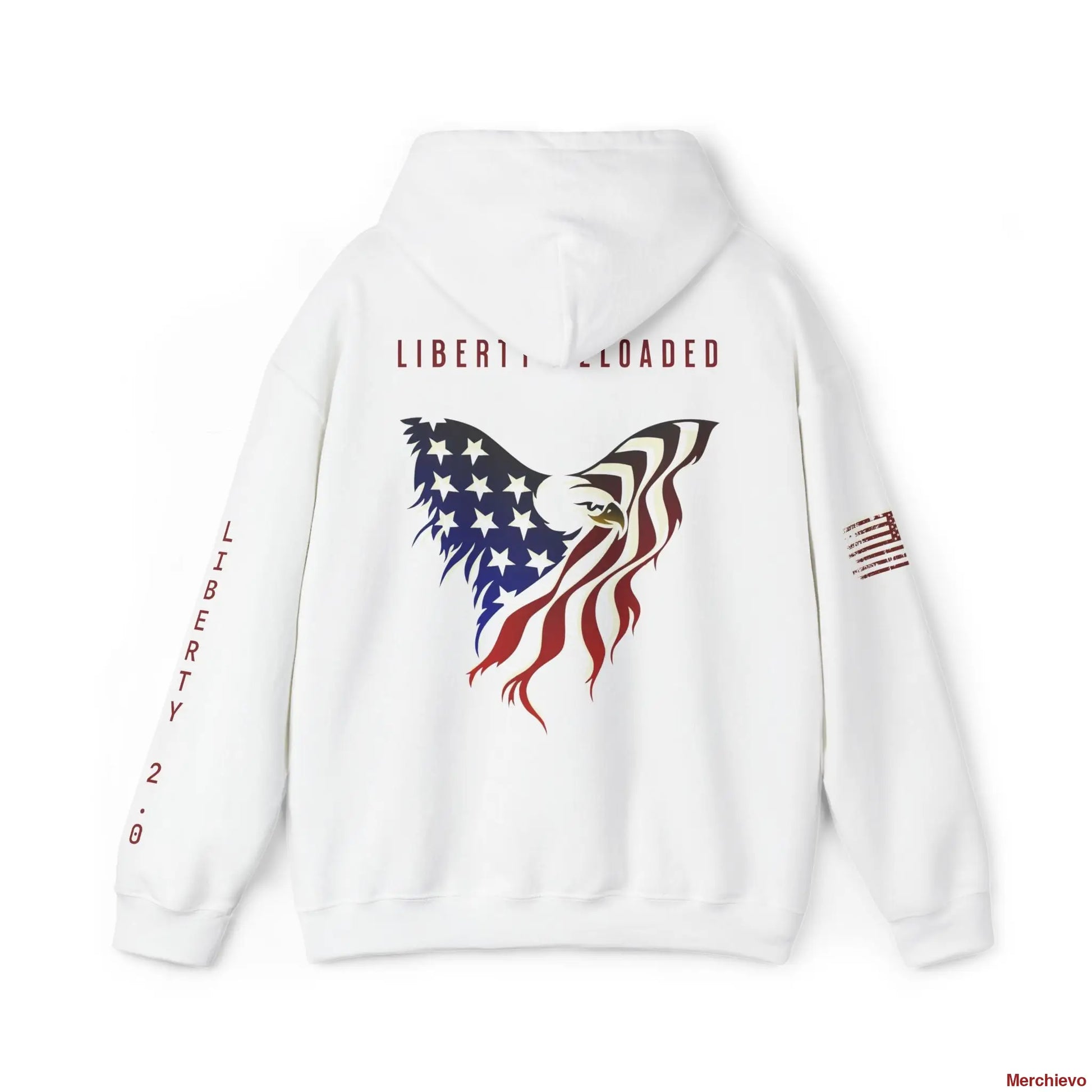 Liberty 2.0 - Heritage Eagle Crest - Heavy Blend Patriotic Hoodie Light Hoodie
