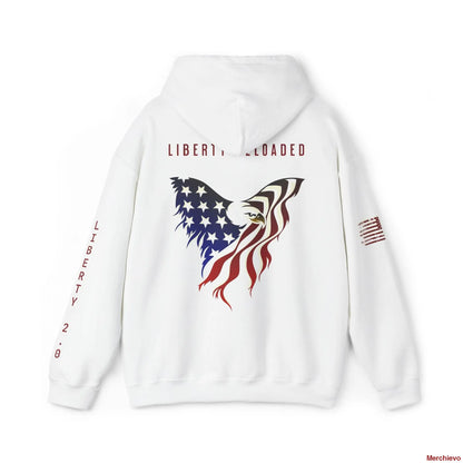 Liberty 2.0 - Heritage Eagle Crest - Heavy Blend Patriotic Hoodie Light Hoodie