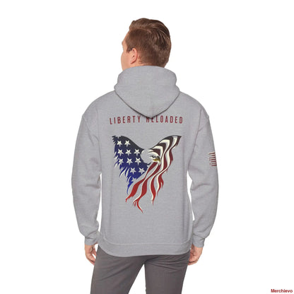 Liberty 2.0 - Heritage Eagle Crest - Heavy Blend Patriotic Hoodie Light Hoodie