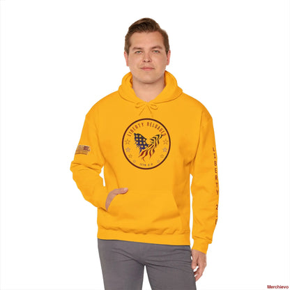Liberty 2.0 - Heritage Eagle Crest - Heavy Blend Patriotic Hoodie Light Gold / S Hoodie