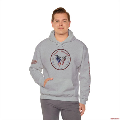 Liberty 2.0 - Heritage Eagle Crest - Heavy Blend Patriotic Hoodie Light Sport Grey / S Hoodie