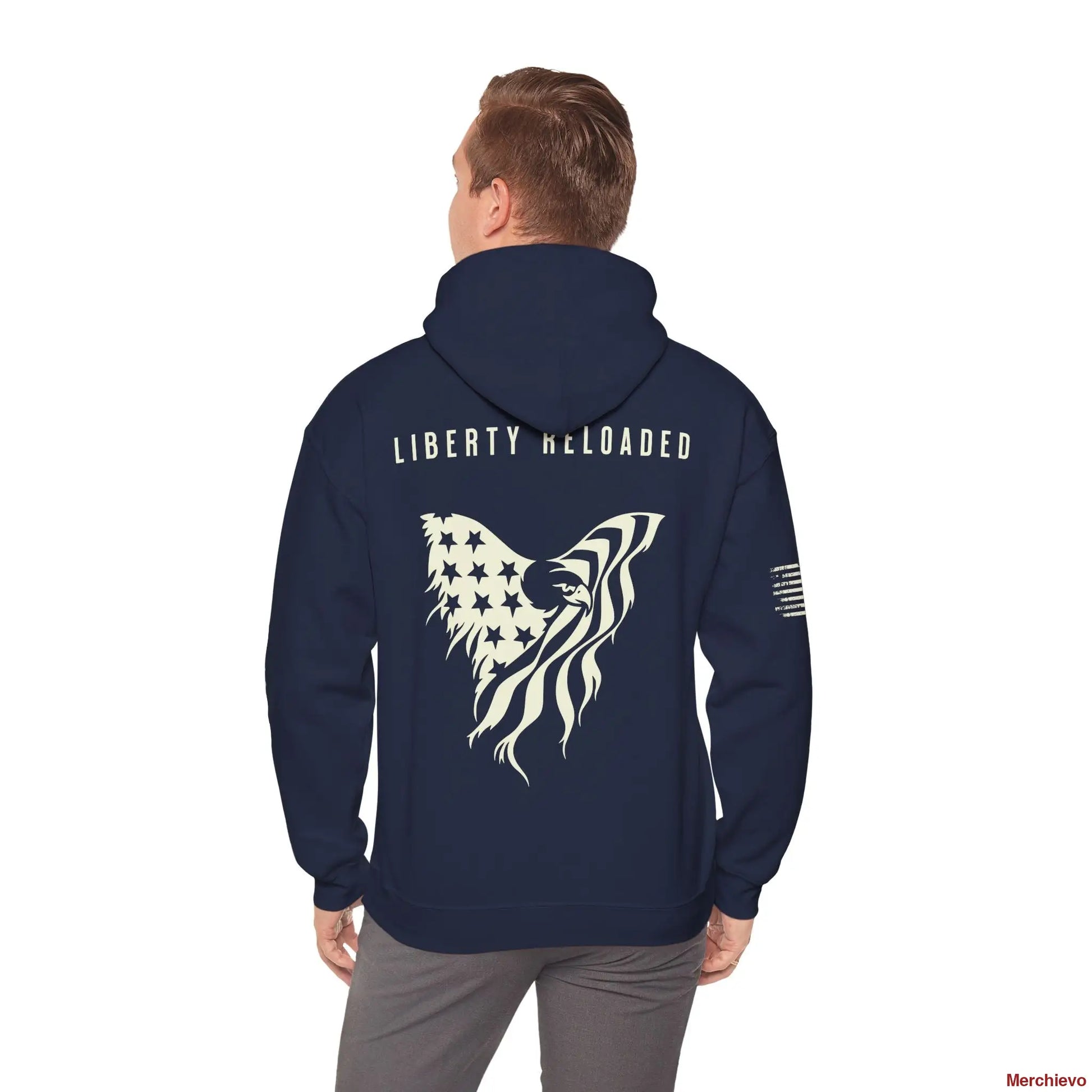 Liberty 2.0 // Heritage Eagle Crest - Heavy Blend Patriotic Streetwear Hoodie Hoodie