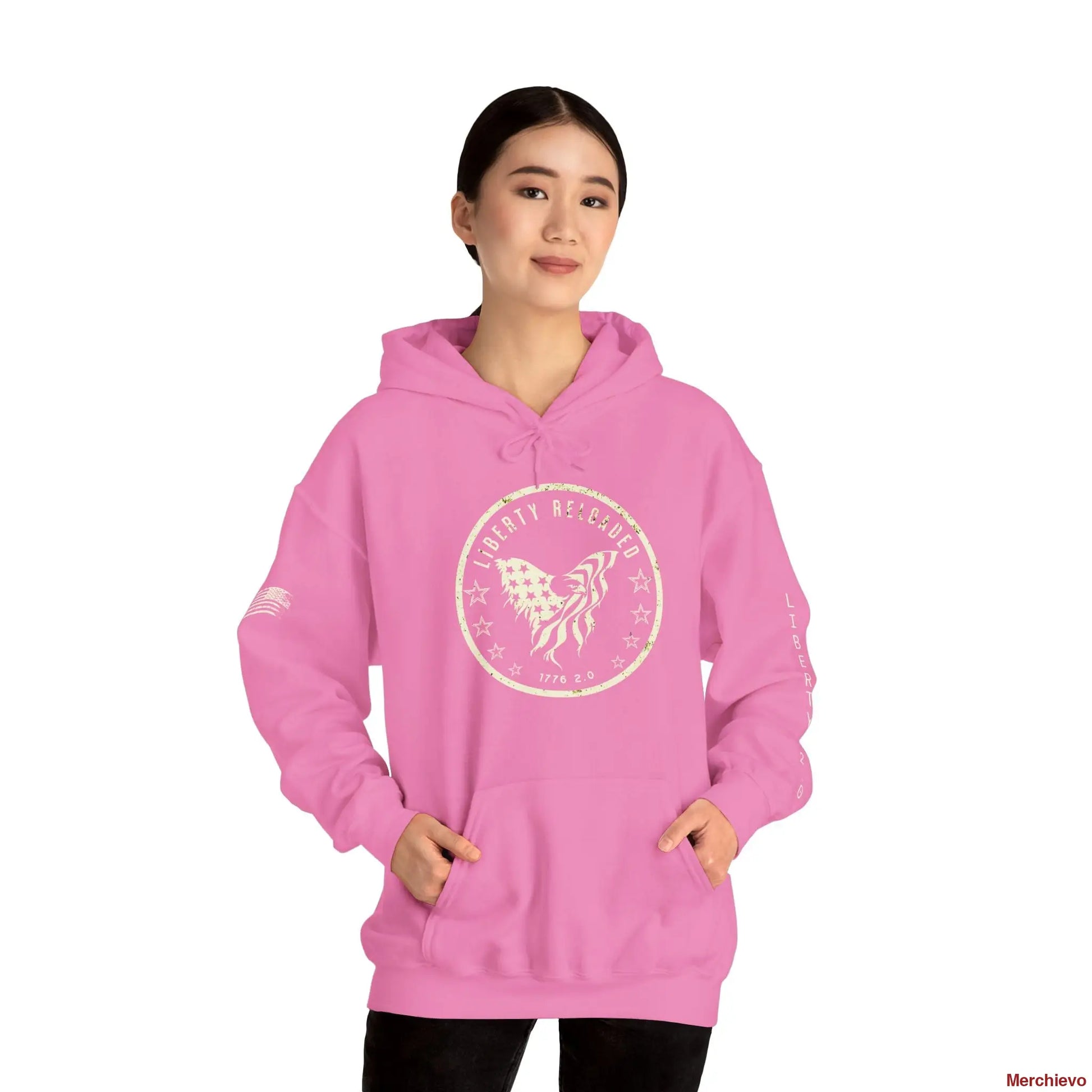 Liberty 2.0 // Heritage Eagle Crest - Heavy Blend Patriotic Streetwear Hoodie Hoodie