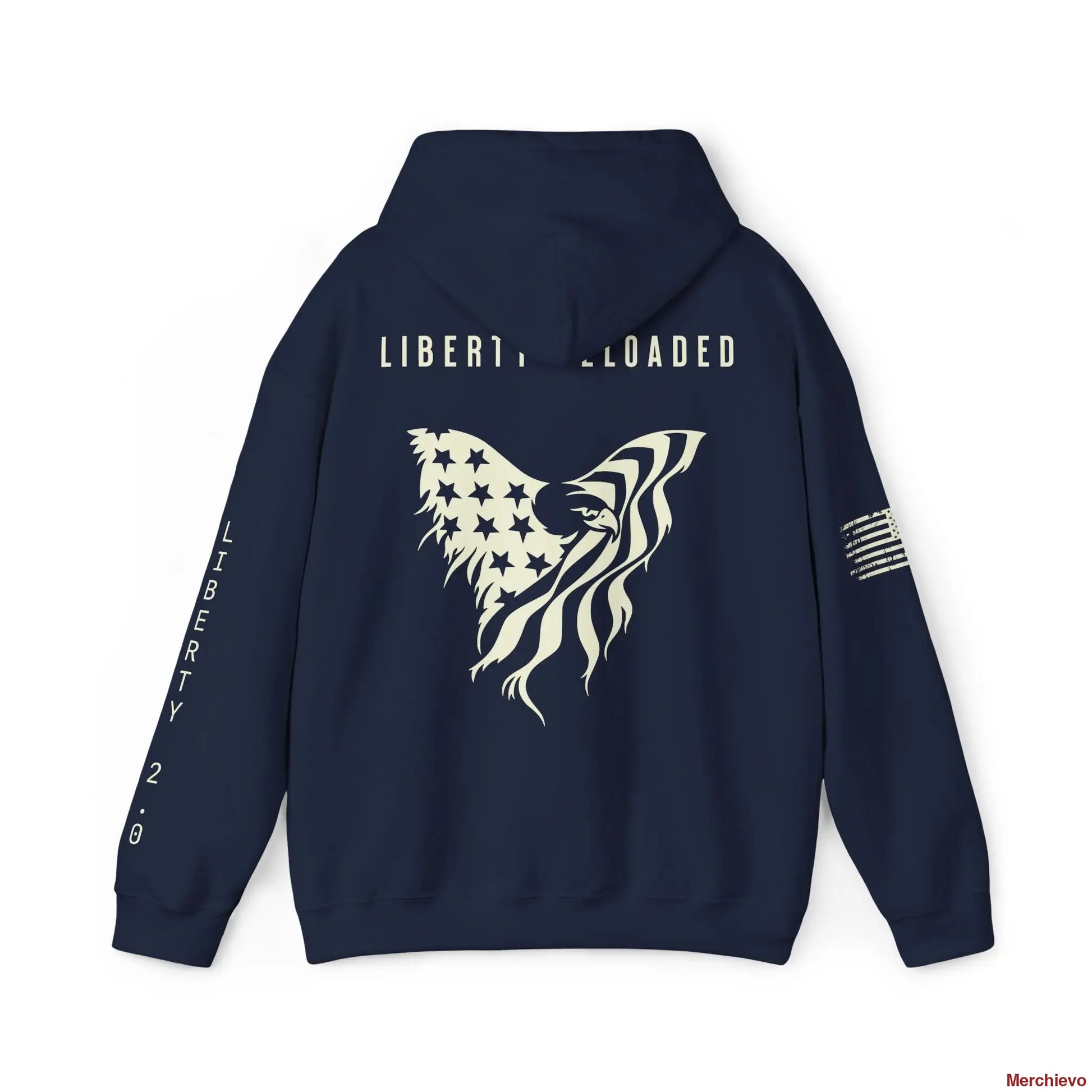 Liberty 2.0 // Heritage Eagle Crest - Heavy Blend Patriotic Streetwear Hoodie Hoodie