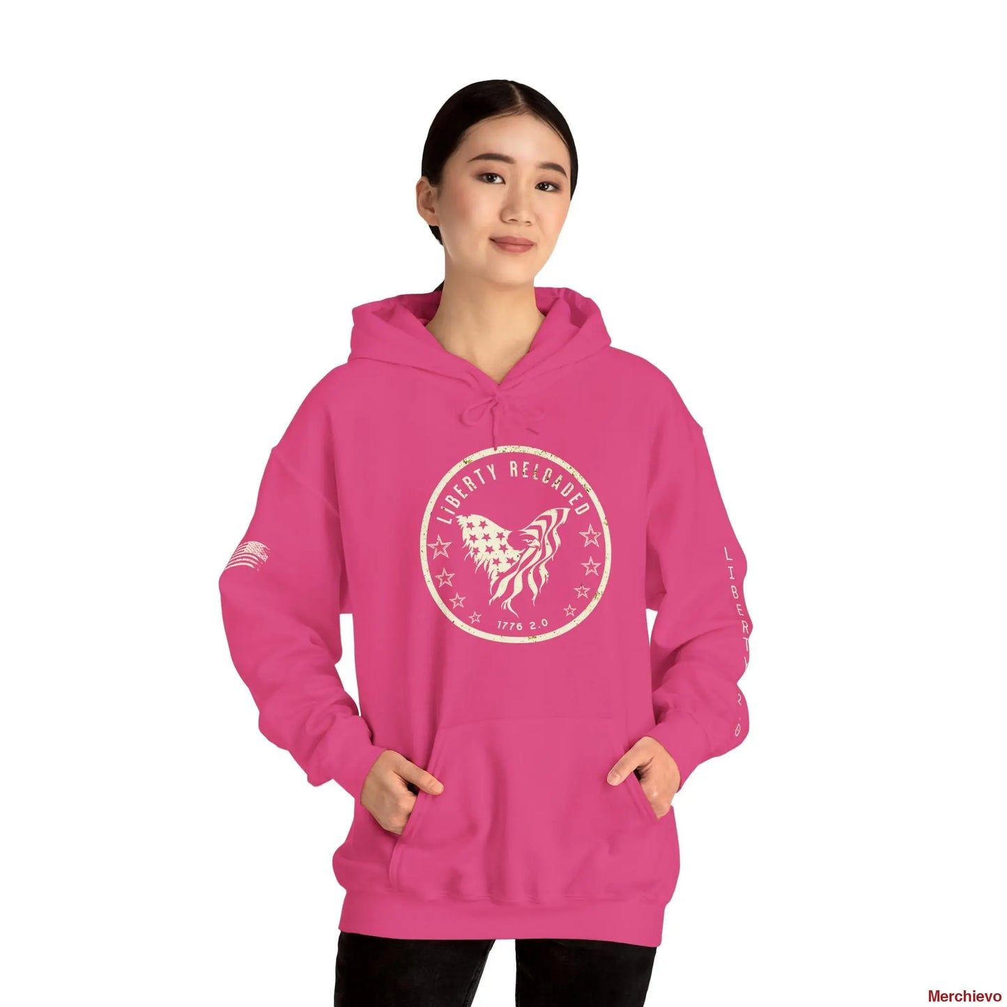 Liberty 2.0 // Heritage Eagle Crest - Heavy Blend Patriotic Streetwear Hoodie Hoodie